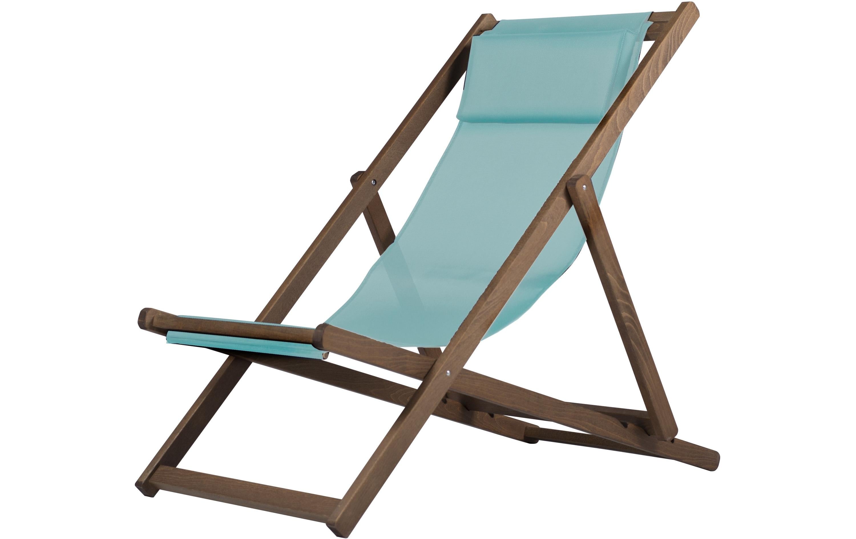 FIAM Liegestuhl Relax 931TX Aqua mit hellgrünen Details Garteneinrichtung FIAM