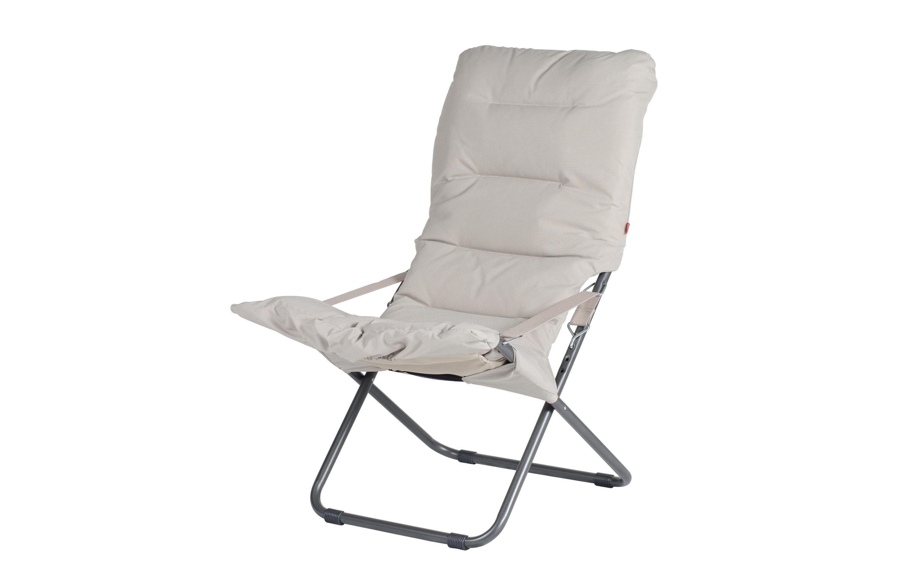 FIAM Relaxsessel Fiesta 127 Soft Grau Metallgestell Klappstuhl Garteneinrichtung FIAM