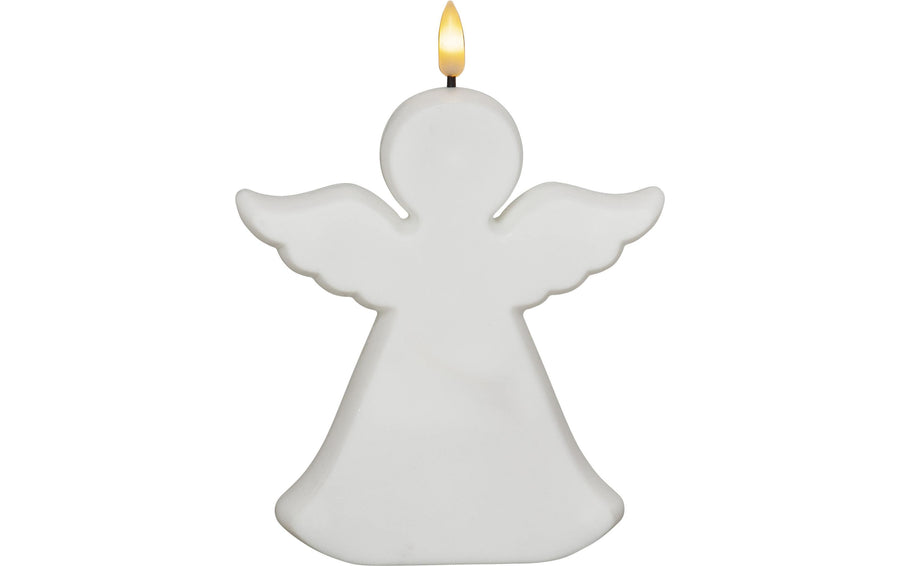 Star Trading LED Grabkerze Flamme Angel, Weiss