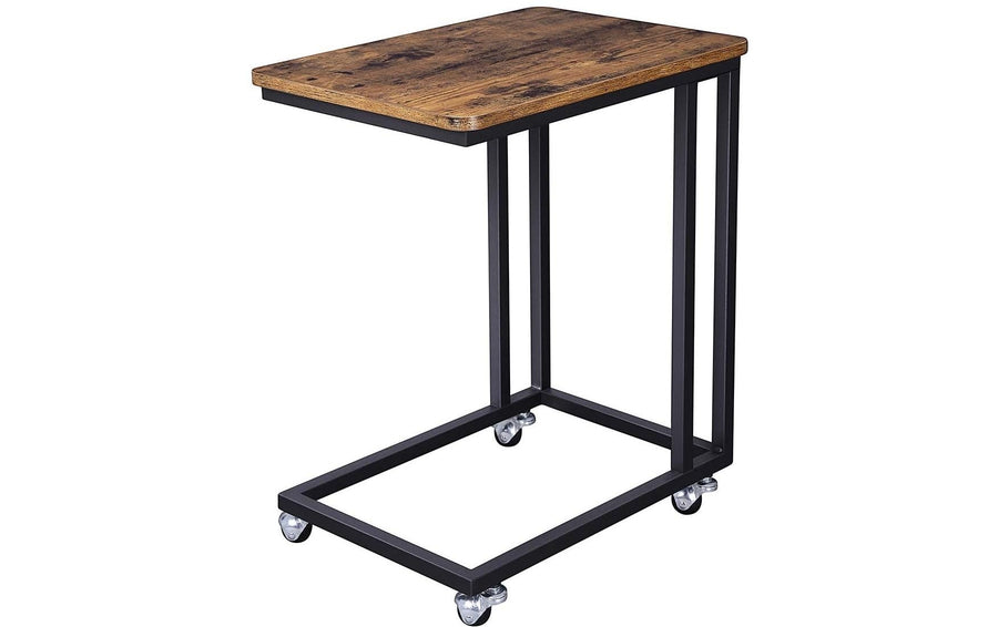 VASAGLE auf Rollen Beistelltisch – 50 × 35 × 60 cm – Schwarz/Braun