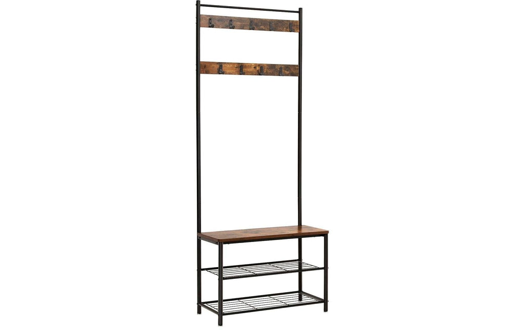Vasagle Garderobe aus Holz und Metall Schwarz/Braun