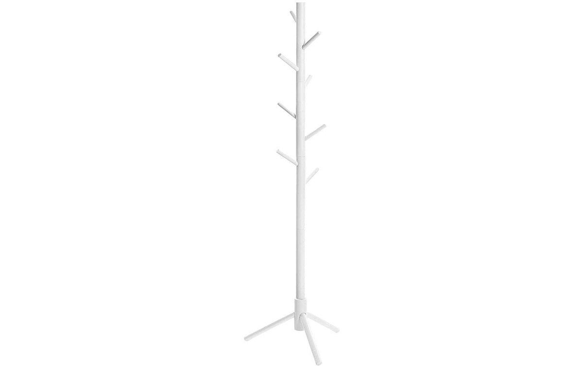 VASAGLE Garderobenständer mit 8 Haken 175 cm, Weiss