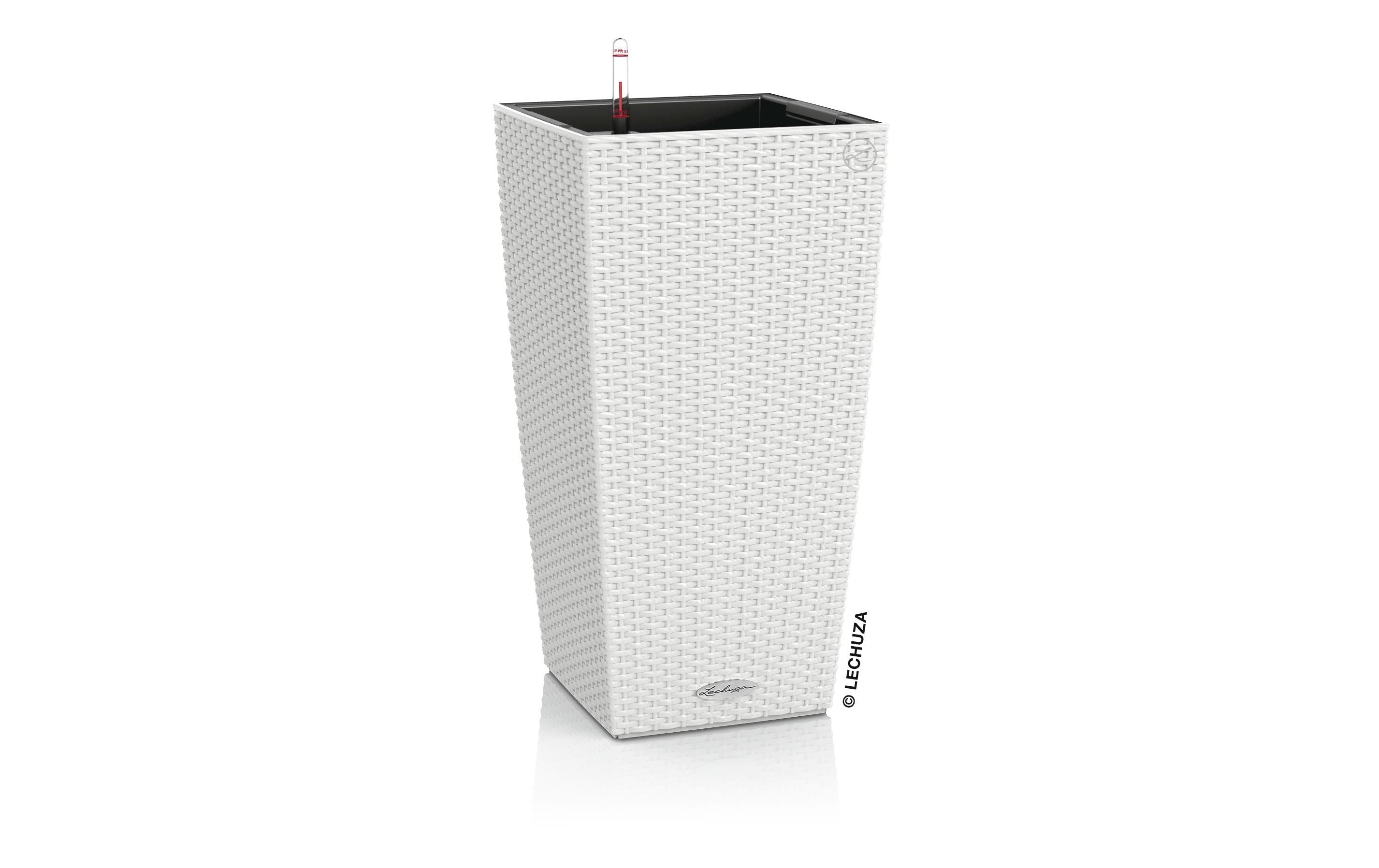 Lechuza Cubico Cottage Pflanzgefäß Kunststoff Weiß 30 cm Garten & Outdoor > Pflanzen > Pflanzengefäße Lechuza