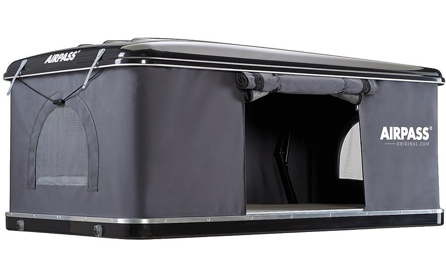 AirPass Dachzelt Medium Wetterfest Schwarz 210x145 cm Sport & Freizeit > Camping > Zelte Airpass