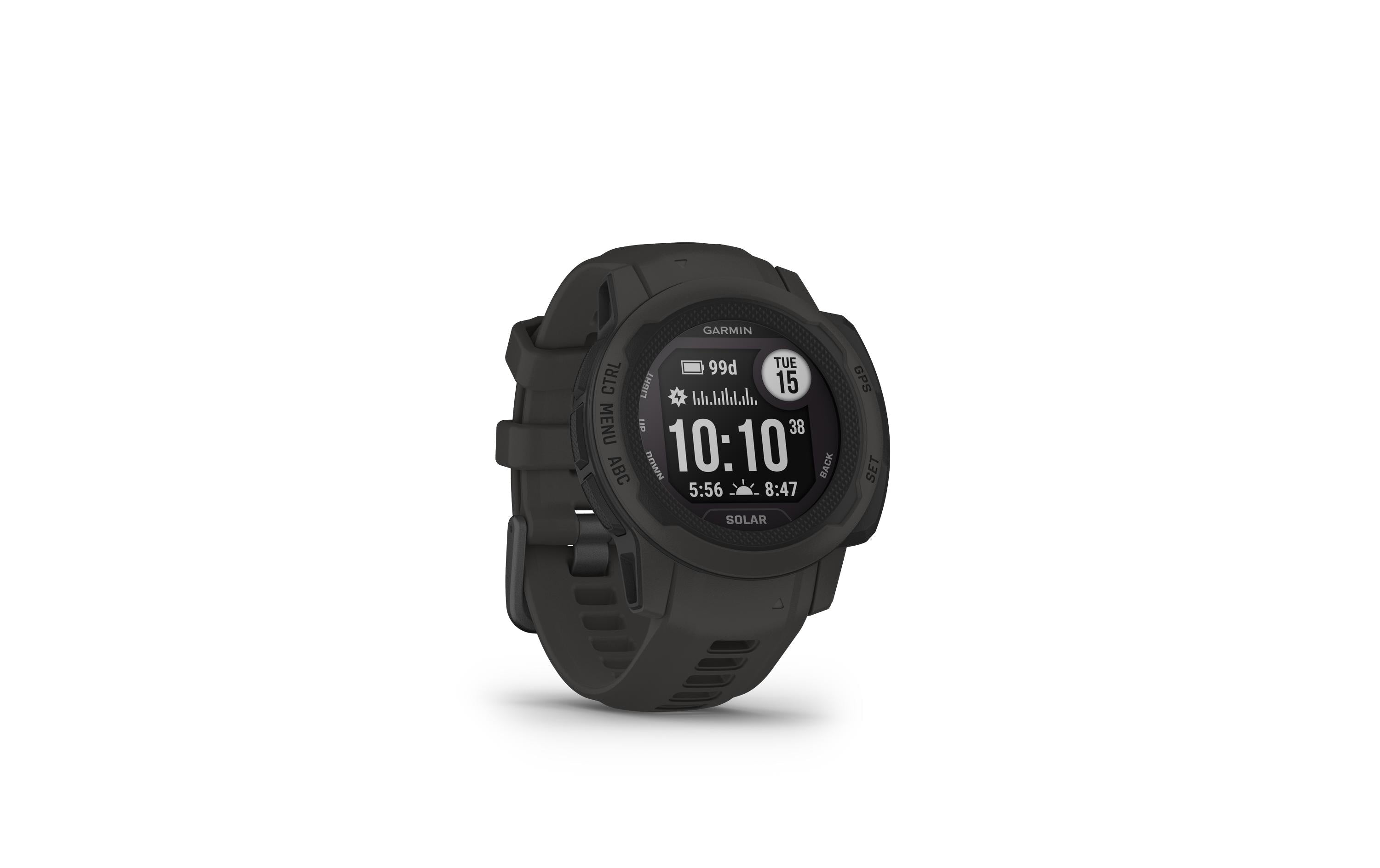 GARMIN Sportuhr Instinct 2S Solar, Anthrazit/Schwarz