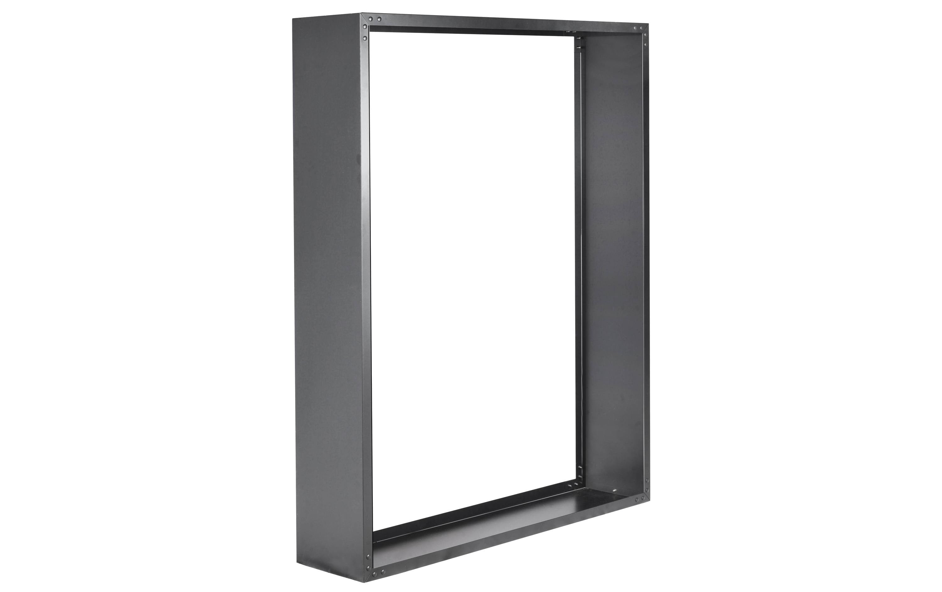 Kaminholzregal Metall schwarz wetterfest 144x35x180 cm Garteneinrichtung Innovesta
