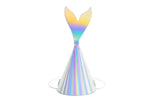 Partydeco Partyhüte Meerjungfrau irisierend, 18 x 8 cm, 6 Stück