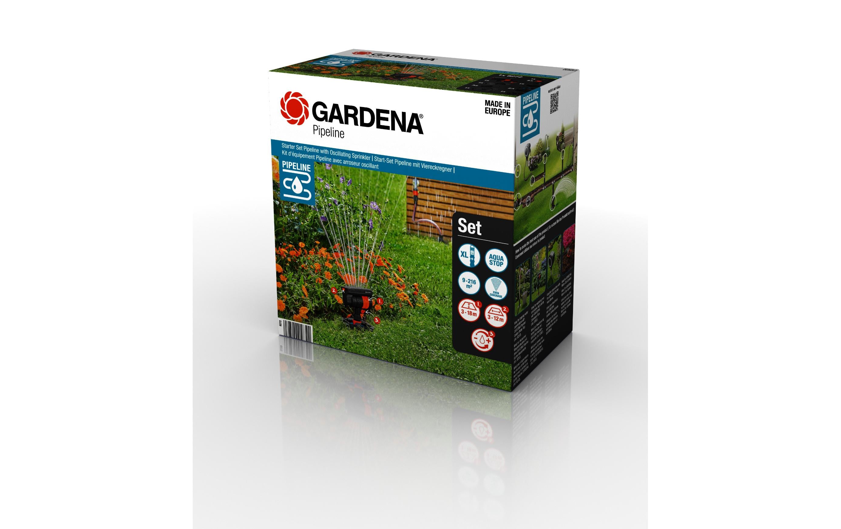 GARDENA Sprinklersystem Start-Set Pipeline, Viereckregner