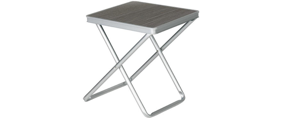 Eurotrail Campinghocker Grau Metall Kunststoff mit Platte 40x40 cm Sport & Freizeit > Camping > Camping Zubehör Eurotrail