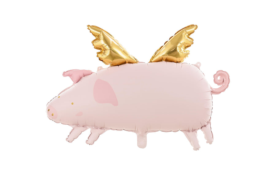 Partydeco Folienballon Schwein 72 x 46 cm, Rosa