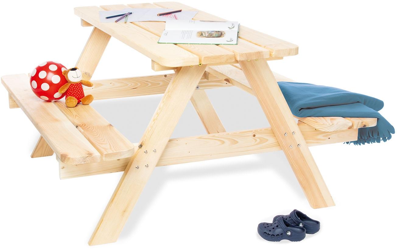 Nicki Kindersitzgarnitur Natur für 4 Kinder - robust und vielseitig Garteneinrichtung Pinolino Kinderträume GmbH