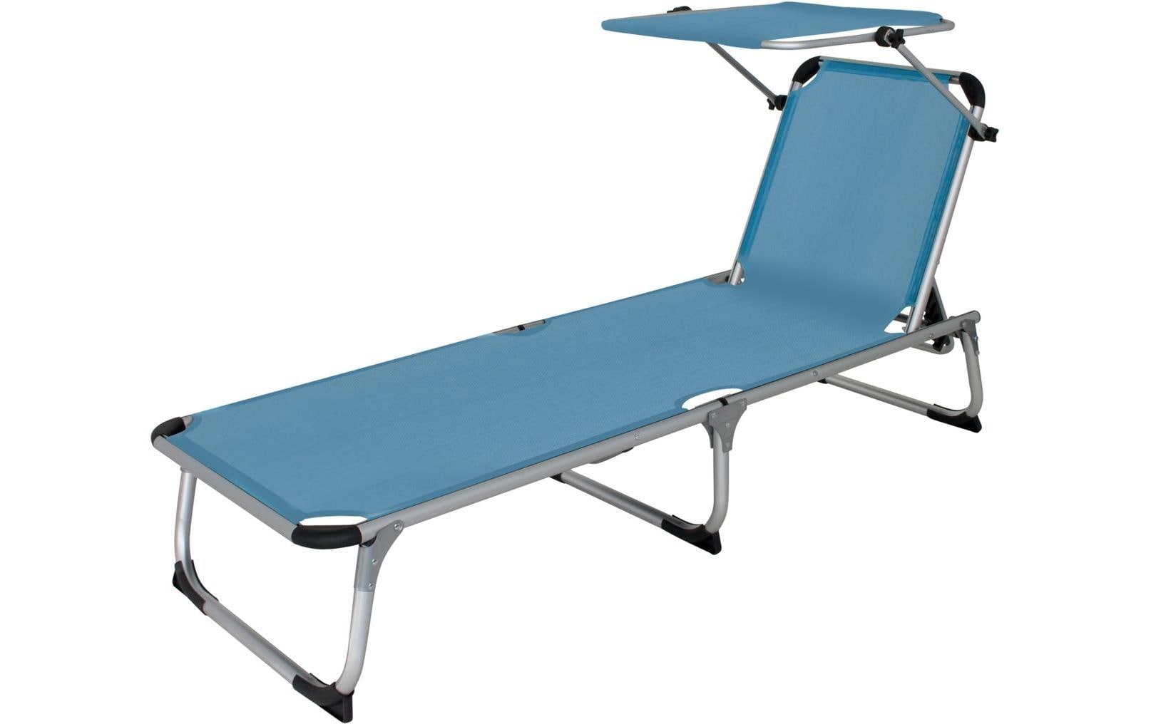 Pebble Beach Liegestuhl klappbar blau 120 kg – ideal für Camping und Garten Garteneinrichtung Eurotrail