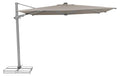 Glatz Sonnenschirm hellgrau mit Solar LED-Beleuchtung 300x300 cm Garteneinrichtung Suncomfort by Glatz