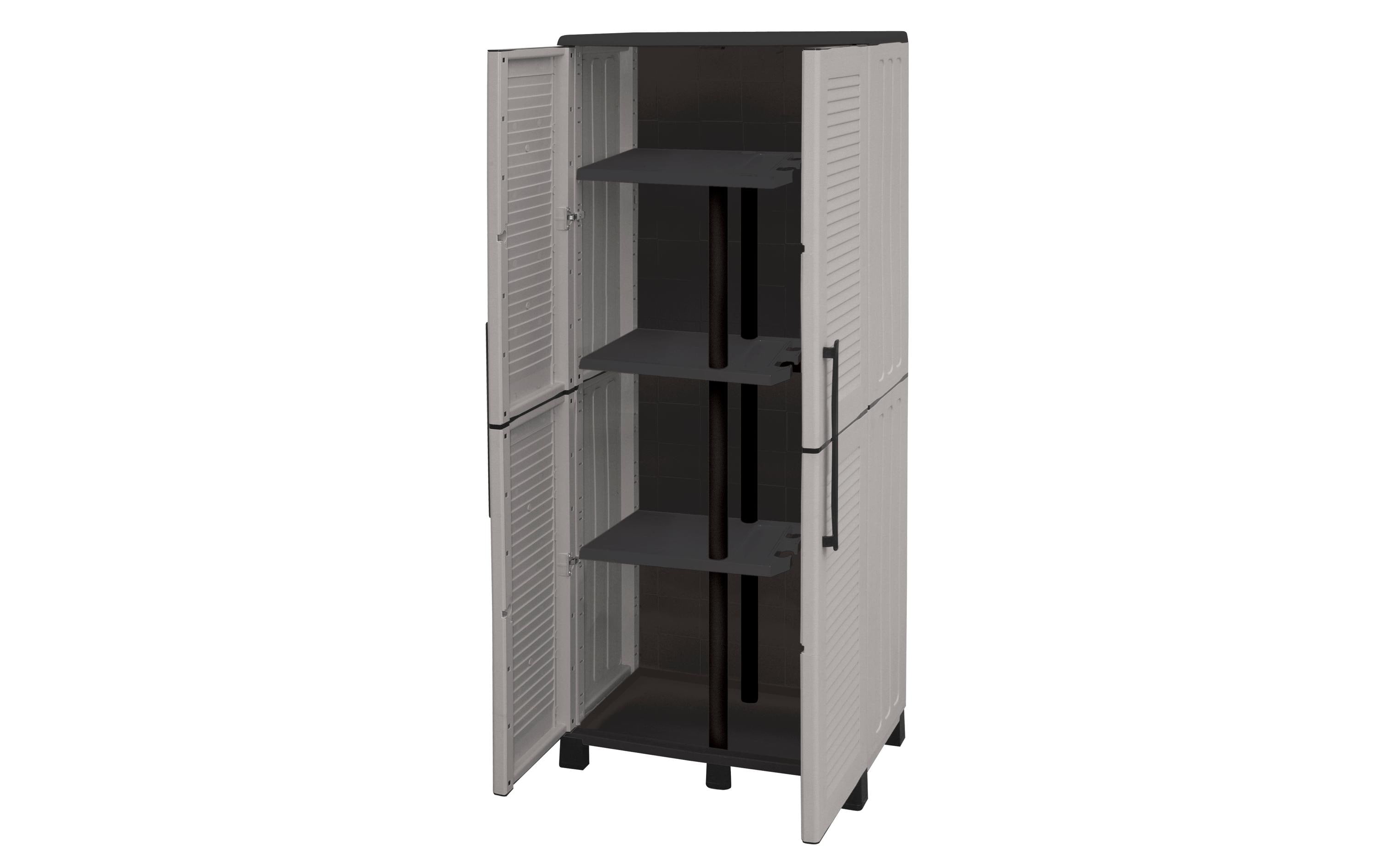 ArtPlast Gartenschrank hellgrau Polypropylen 169 cm Garteneinrichtung Art Plast