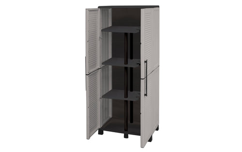 ArtPlast Gartenschrank hellgrau Polypropylen 169 cm Garteneinrichtung Art Plast