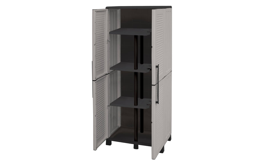 ArtPlast Gartenschrank hellgrau Polypropylen 169 cm Garteneinrichtung Art Plast
