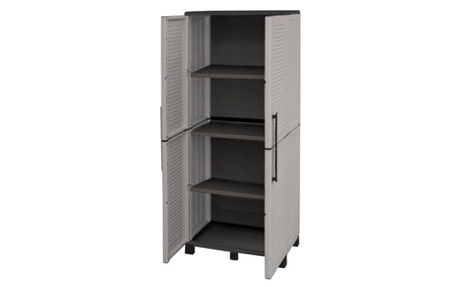 ArtPlast Gartenschrank hellgrau wetterfest Polypropylen 169 cm Garteneinrichtung Art Plast