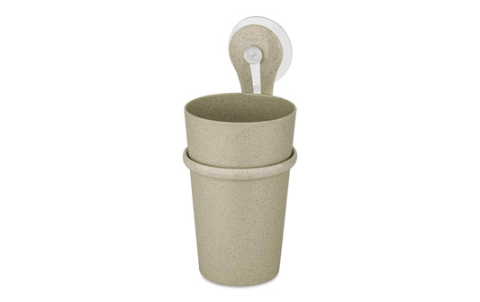 Koziol Zahnputzbecher Loop 300 ml, Beige/Gelb