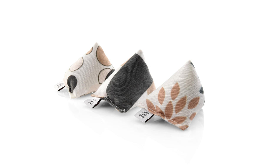 CanadianCat -Spielzeug Mini-Pyramiden, 3er Set, Beige