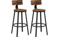 VASAGLE Barhocker 2er Set 54 x 99 cm, Schwarz/Braun