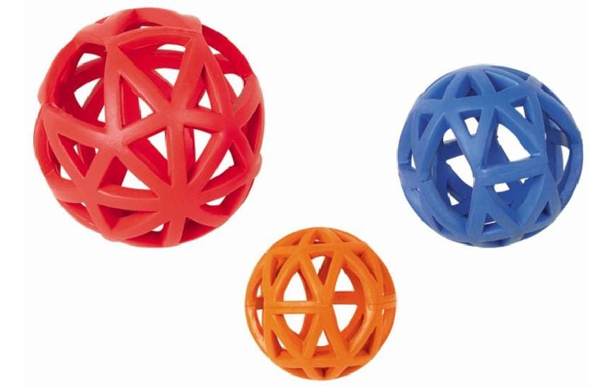Nobby Hunde-Spielzeug Vollgummi Gitterball, Assortiert