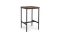 VASAGLE Bartisch 60 x 92 cm, Schwarz/Braun