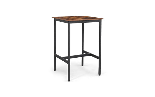 VASAGLE Bartisch 60 x 60 x 92 cm Schwarz-Braun