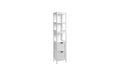 Vasagle Schrank Landhausstil, Weiss Weiss 30x30x141.5 cm Mitteldichte Holzfaserplatte (MDF), Grundmaterial: Holz