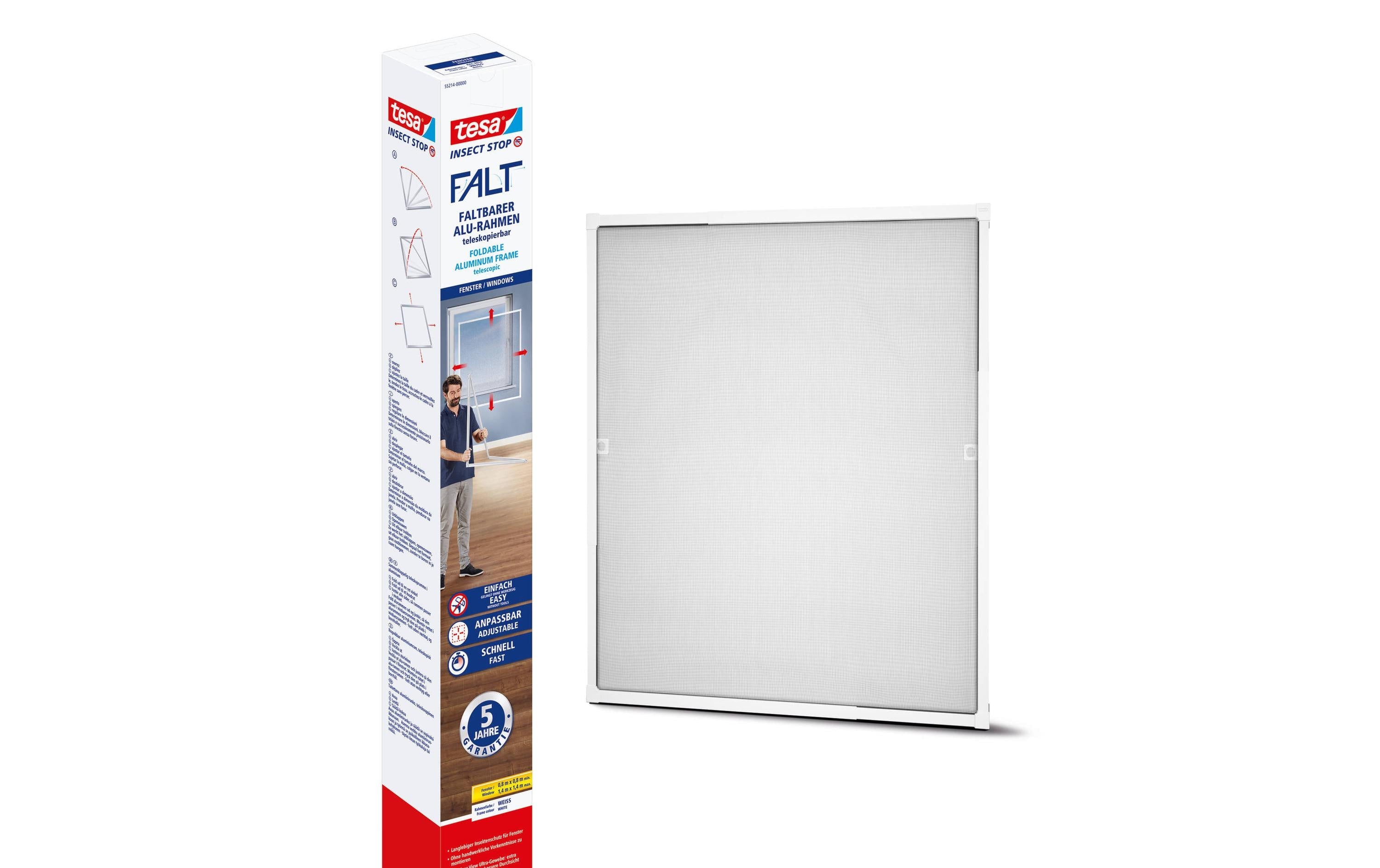 tesa Insect Stop faltbarer ALU-Rahmen Garteneinrichtung tesa