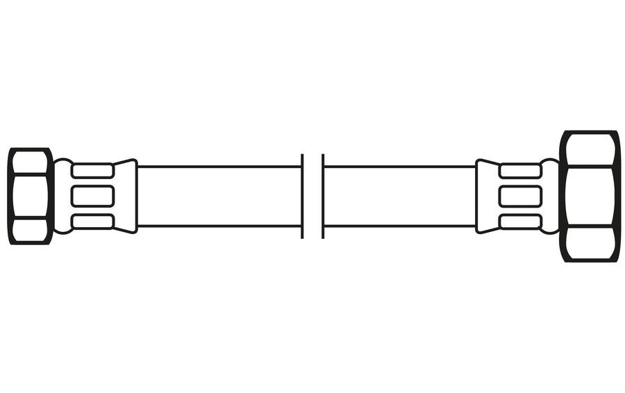 Flexo Anschlussschlauch DN8 IG x IG 3/8 x 1/2 / 50 cm