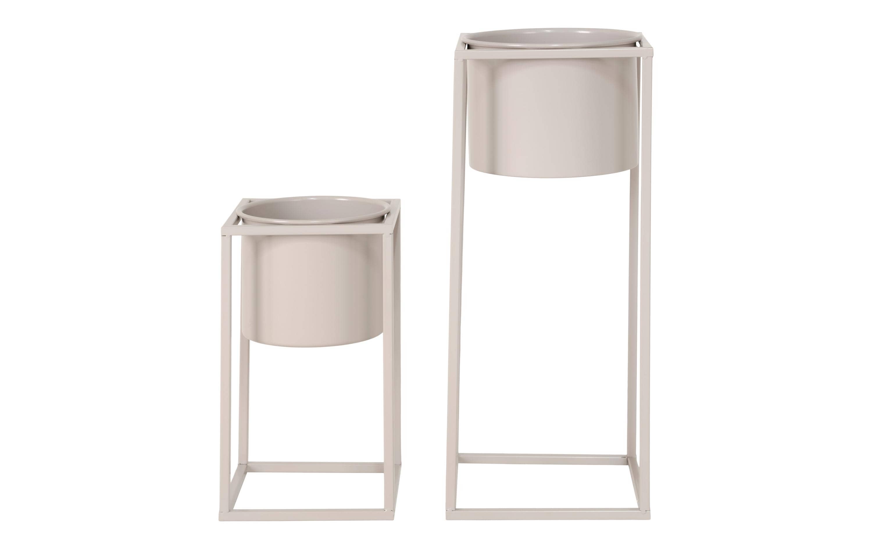 House Nordic Blumentopf Marla Keramik Beige 15 cm 2er Set Garten & Outdoor > Pflanzen > Pflanzengefäße House Nordic