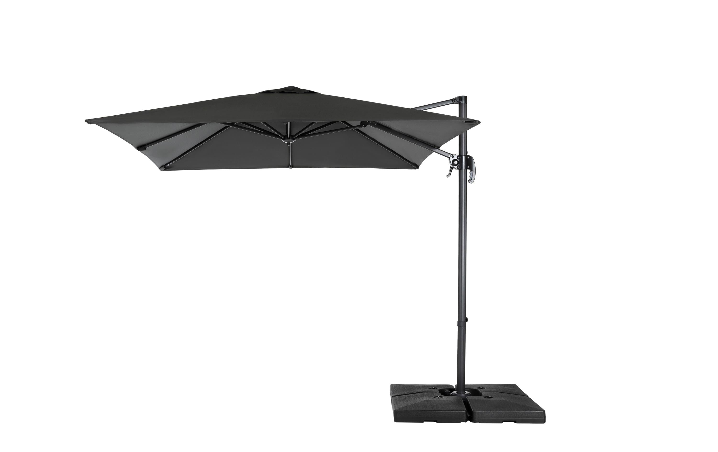 COCON hängender Sonnenschirm grau Aluminium UV-Schutz 50 250x250 cm Garteneinrichtung COCON