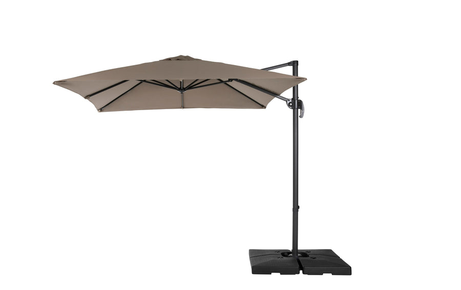 COCON Sonnenschirm Aluminium UV50 Taupe hängend 250 cm Garteneinrichtung COCON
