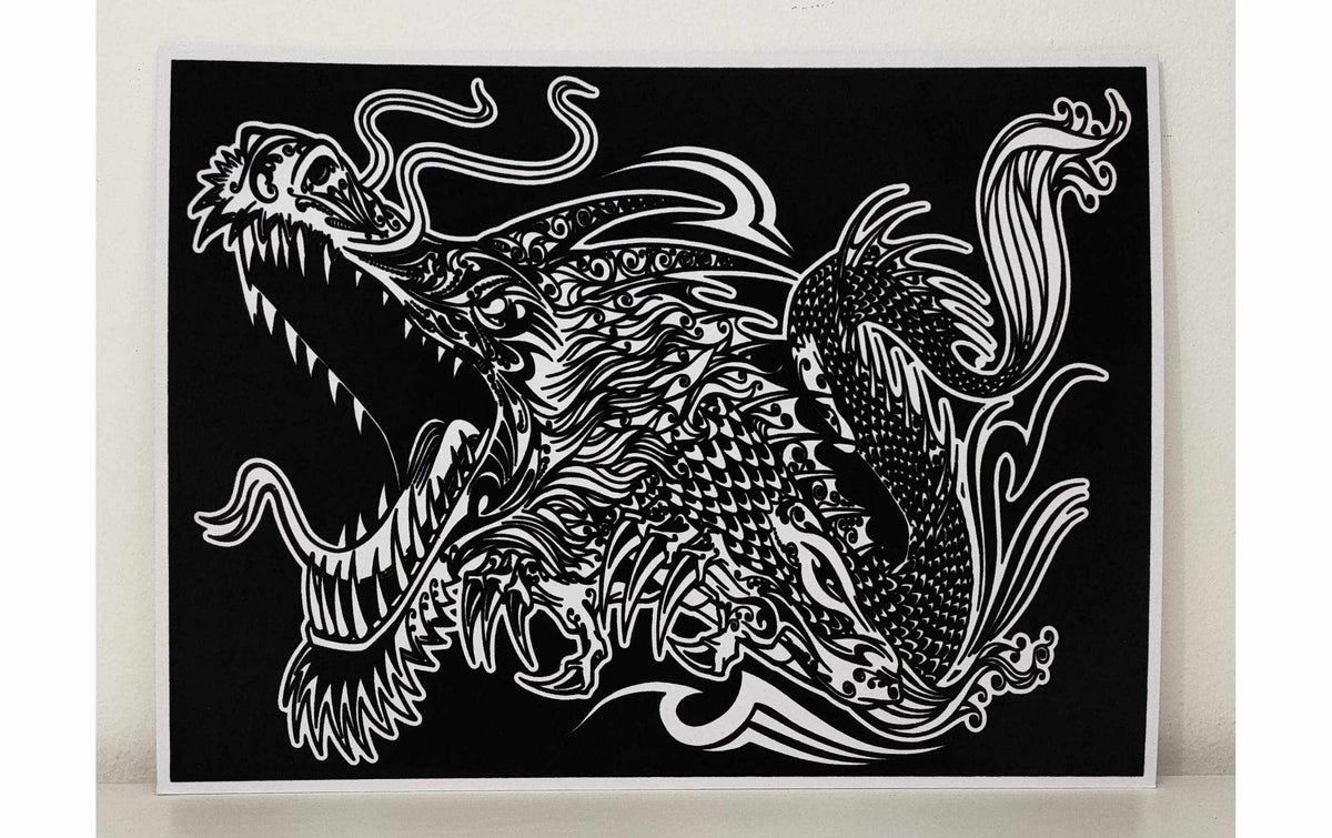Tataruga Malset Samtbild Drache A3