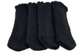 Bodenschoner Uni 4er Set Schwarz Polyester