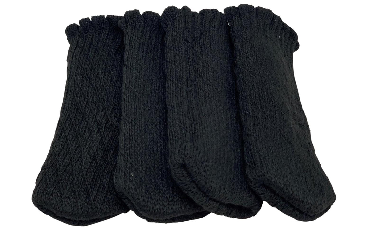 Bodenschoner Uni 4er Set Schwarz Polyester