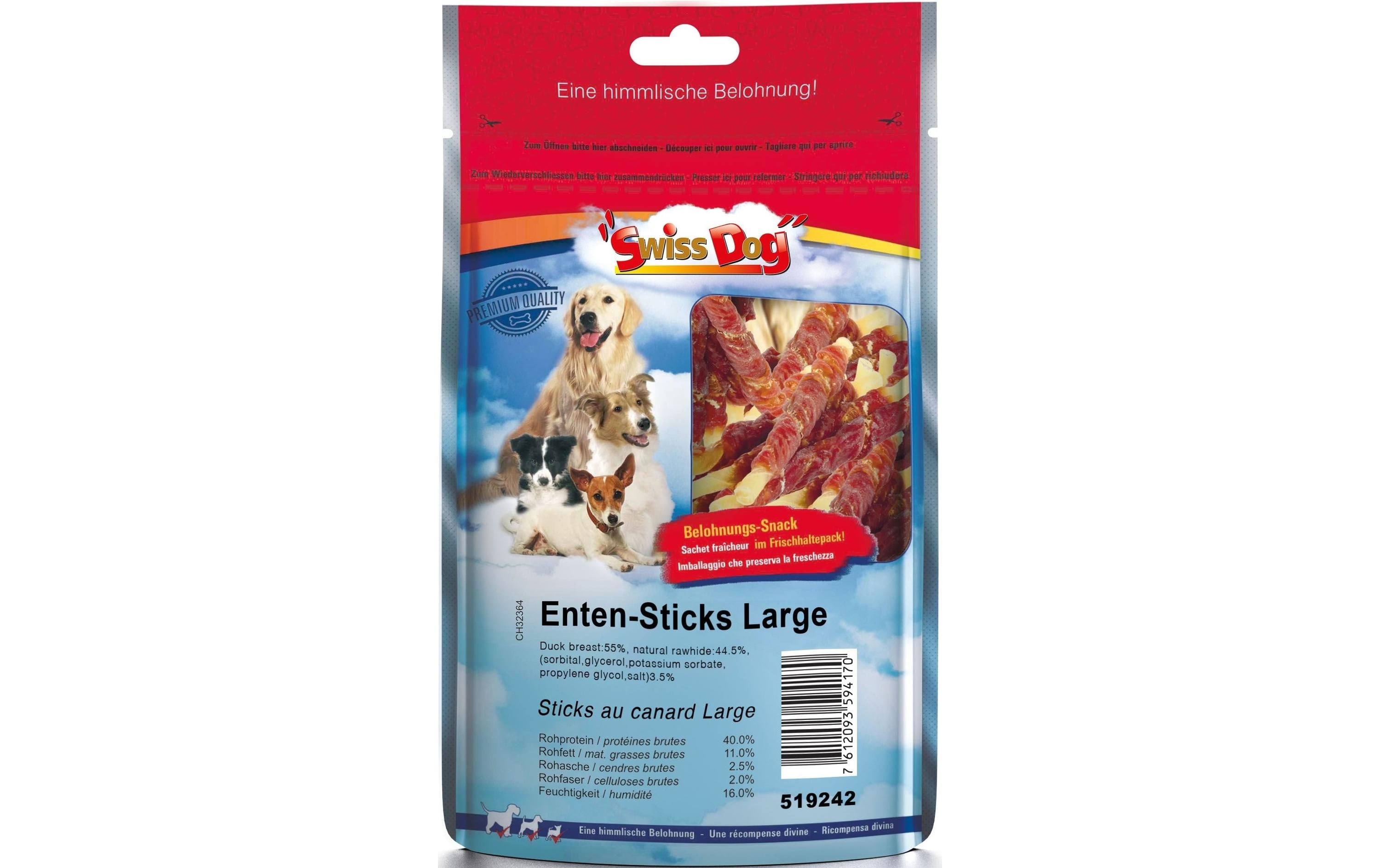 SwissDog Enten Sticks 400g, 40Stk. 400 g
