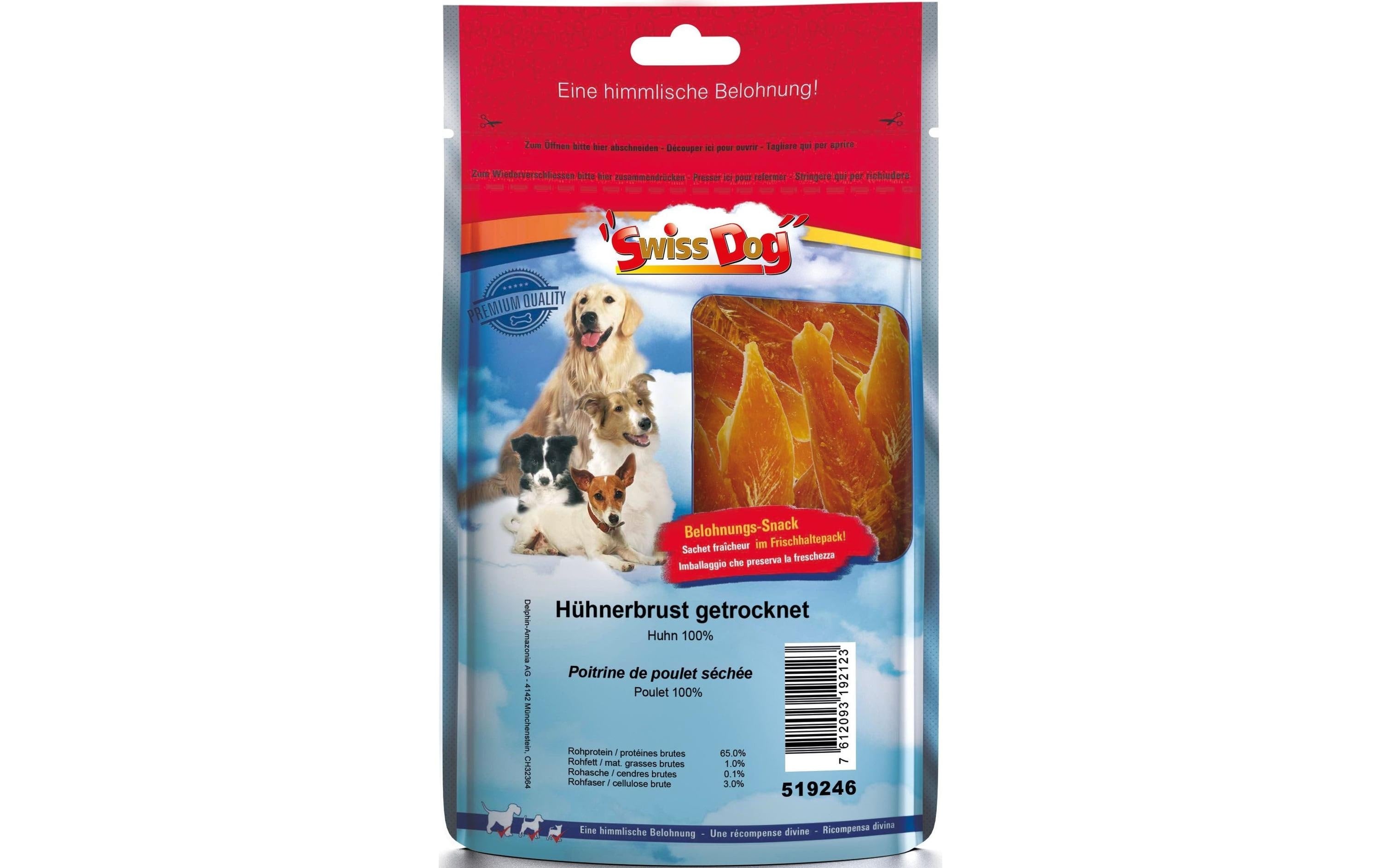 SwissDog XXL Hühnerbrust getrocknet 900g 900 g