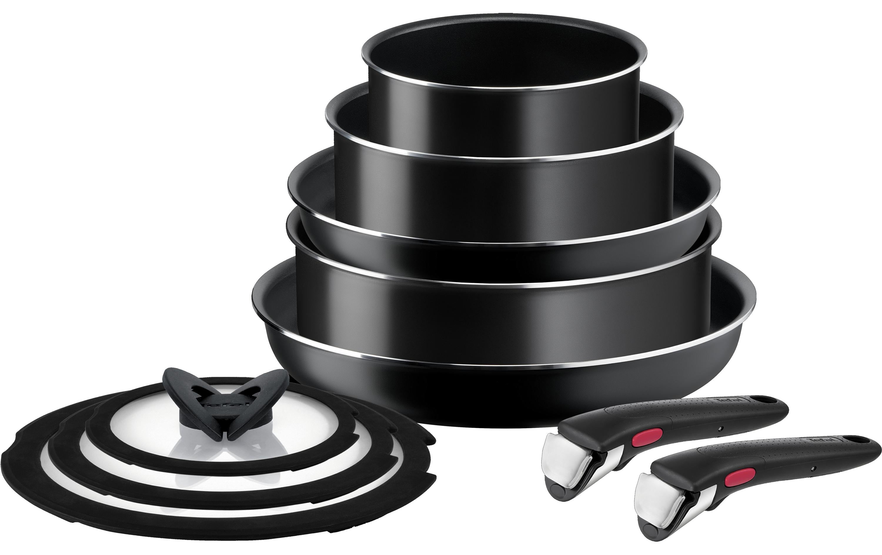 Tefal Pfannenset Kochgeschirr-Set Ingenio Easy On 10-teilig Aluminium