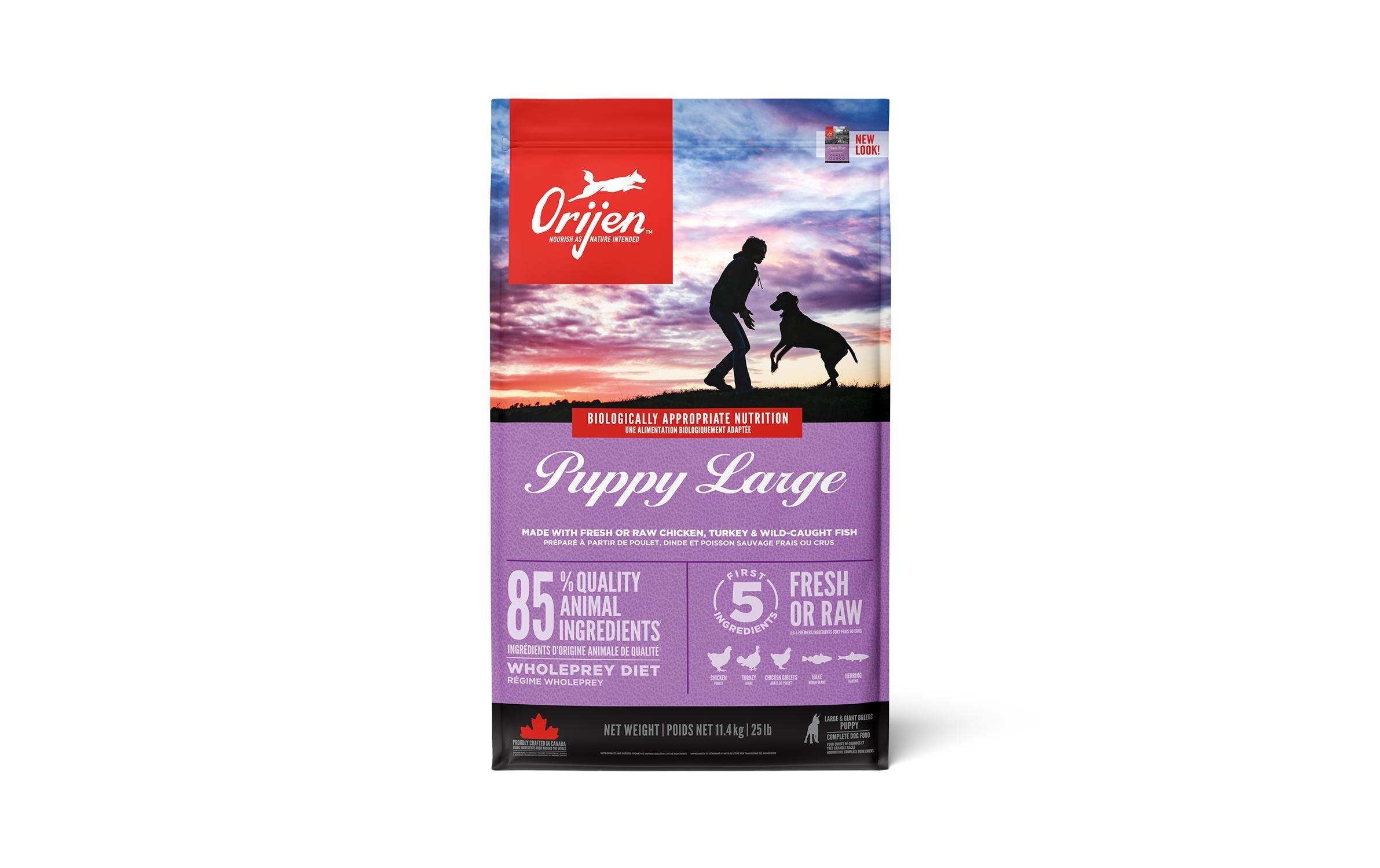 Orijen Trockenfutter Dog Puppy Large mit Geflügel, 11.4 kg