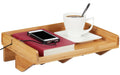relaxdays Bettablage zum anklemmen Bambus Traglast 10kg, 9.5x32.x27 cm (HxBxT)