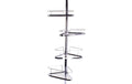 MSV Duschmittelhalter Teleskopstange 145-250 cm, 4 Körbe, Silber
