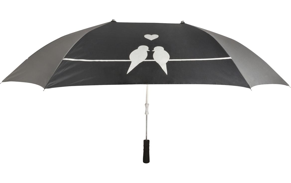 Esschert Design Partner-Regenschirm XL Schwarz/Grau