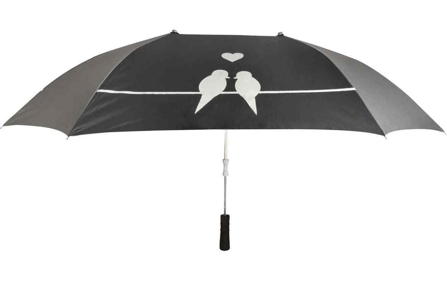Esschert Design Partner-Regenschirm XL Schwarz/Grau