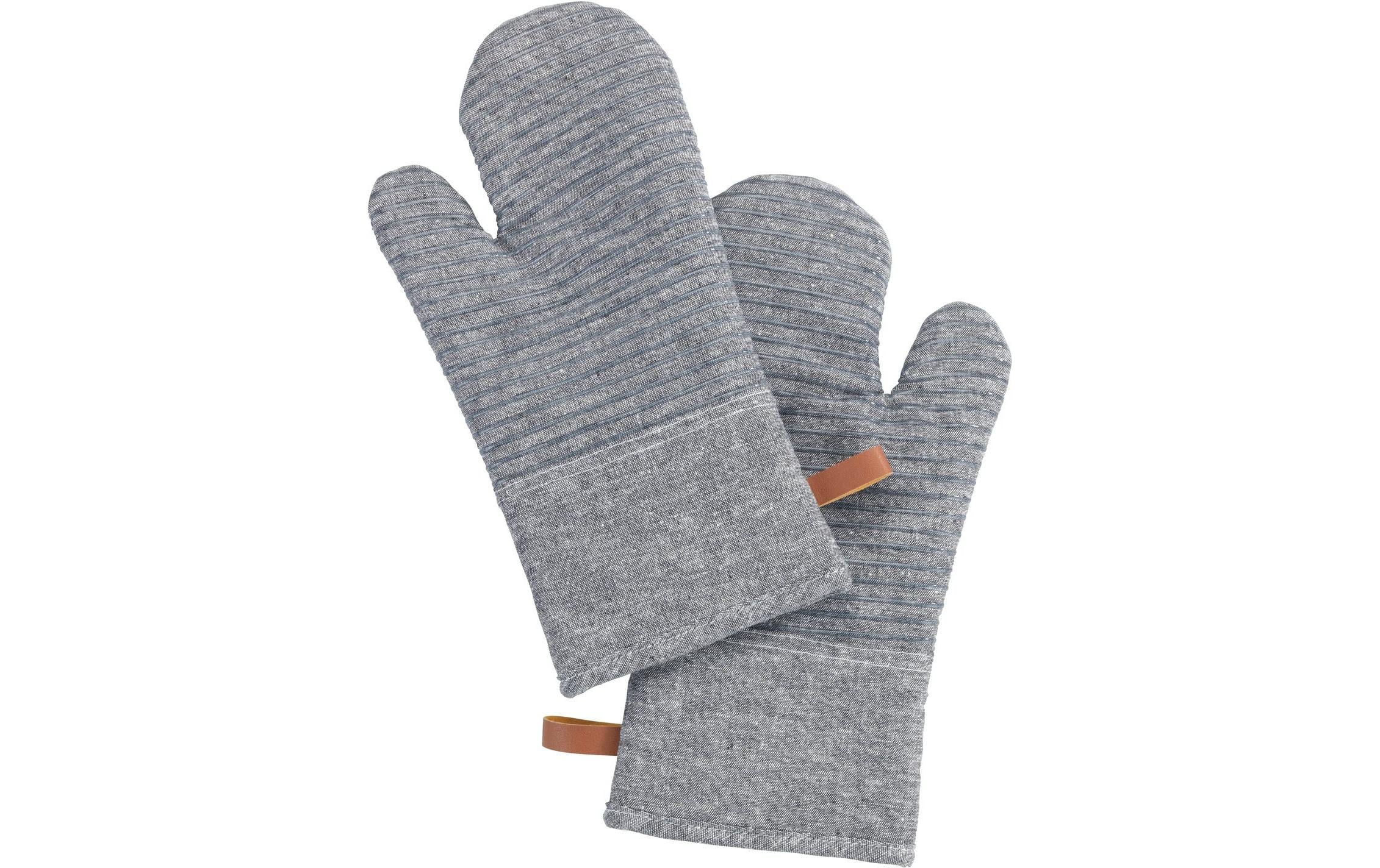 Wenko Topfhandschuhe grau Silikon Baumwolle 2er Set Grills & Feuerstellen Wenko