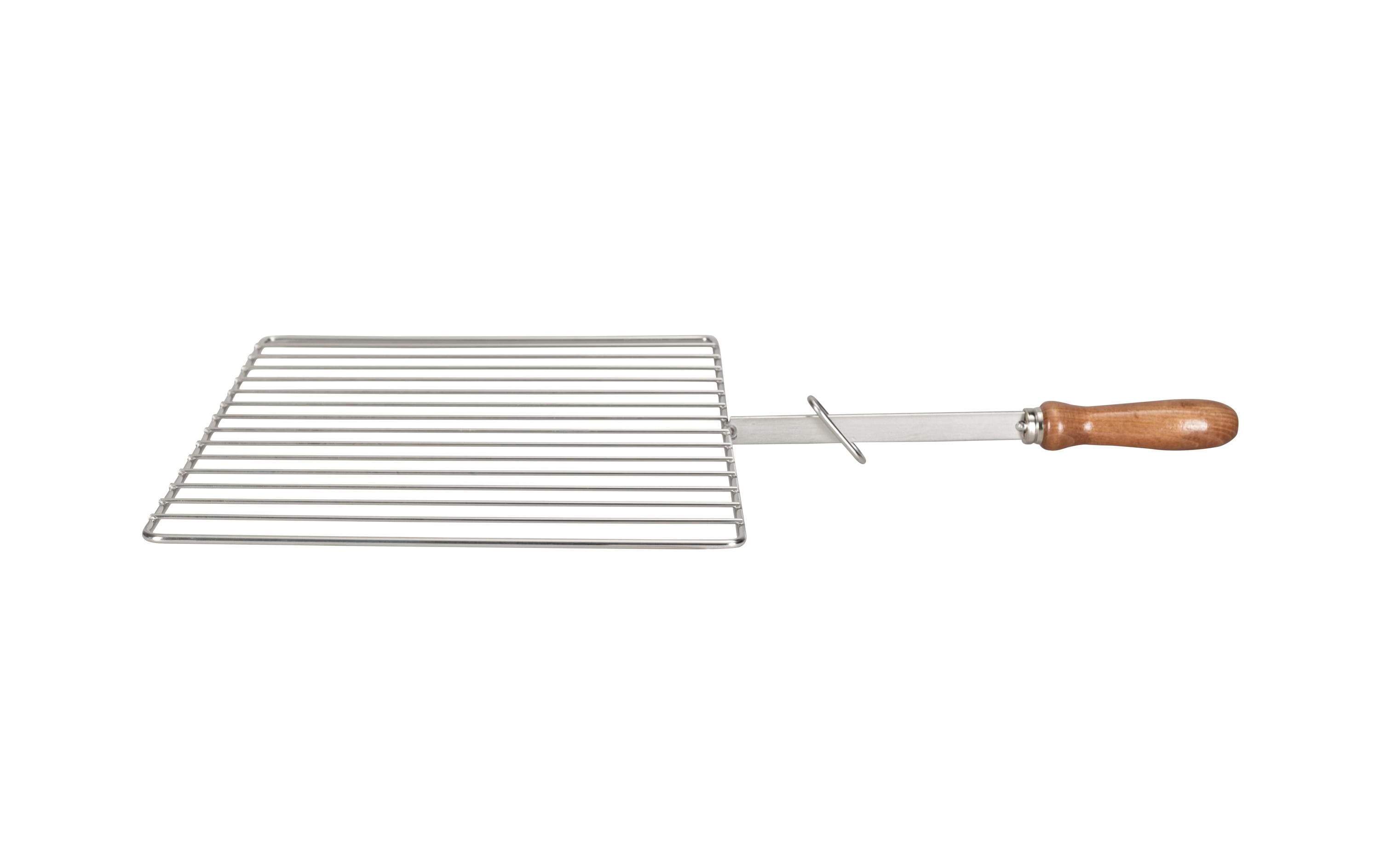 Grillrost Schwenkarm Stahl 42x35cm mit Holzgriffen Grills & Feuerstellen Nouvel