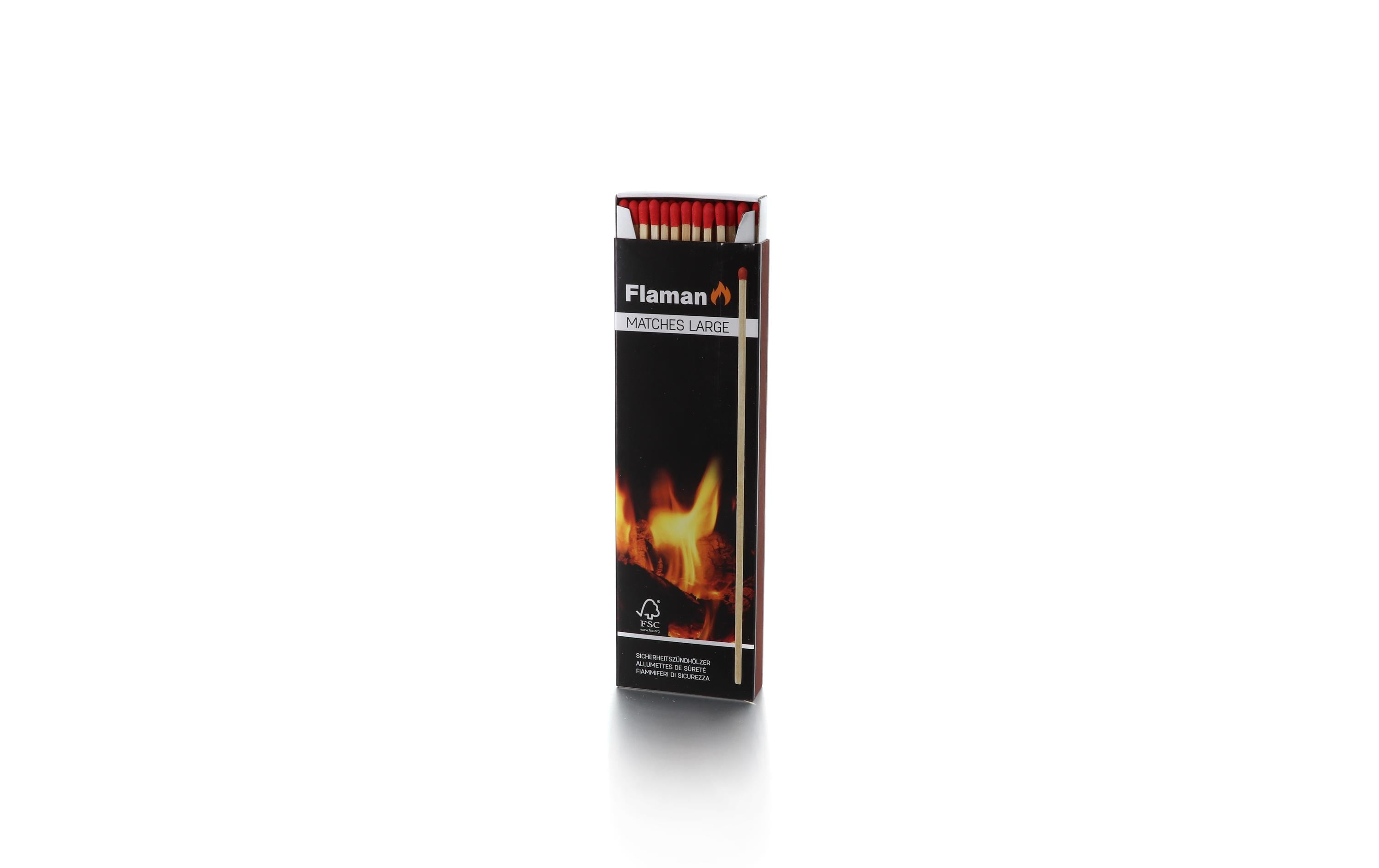 Flaman Streichhölzer Espe-Holz 190 mm FSC-zertifiziert Grills & Feuerstellen Flaman
