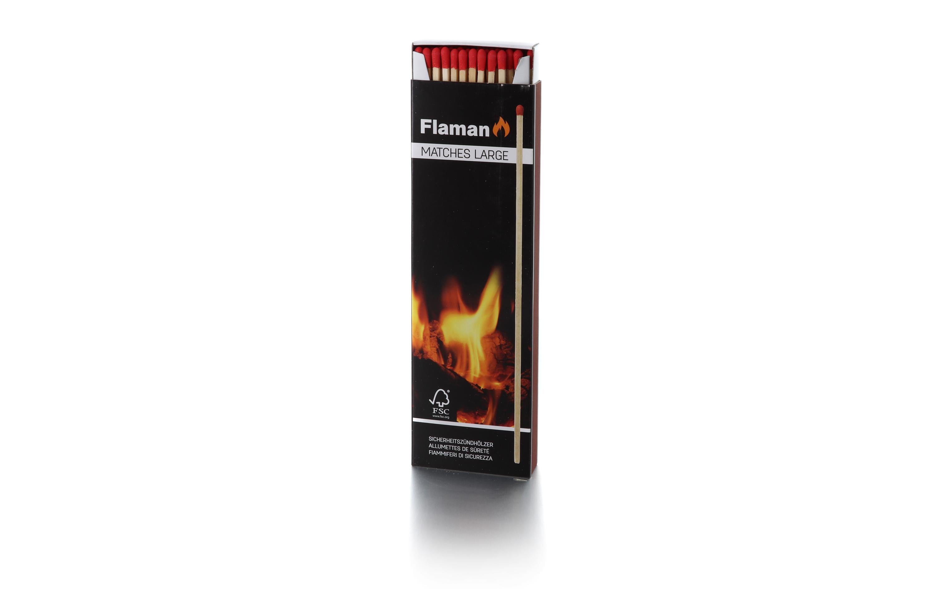 Flaman Streichhölzer XL Espe FSC 280 mm 60 Stück Grills & Feuerstellen Flaman