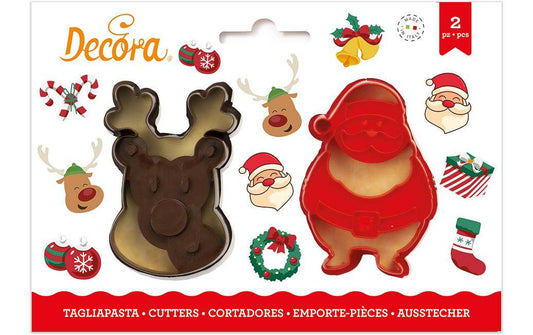 Decora Guetzli-Ausstecher Weihnachtsmann und Rentier