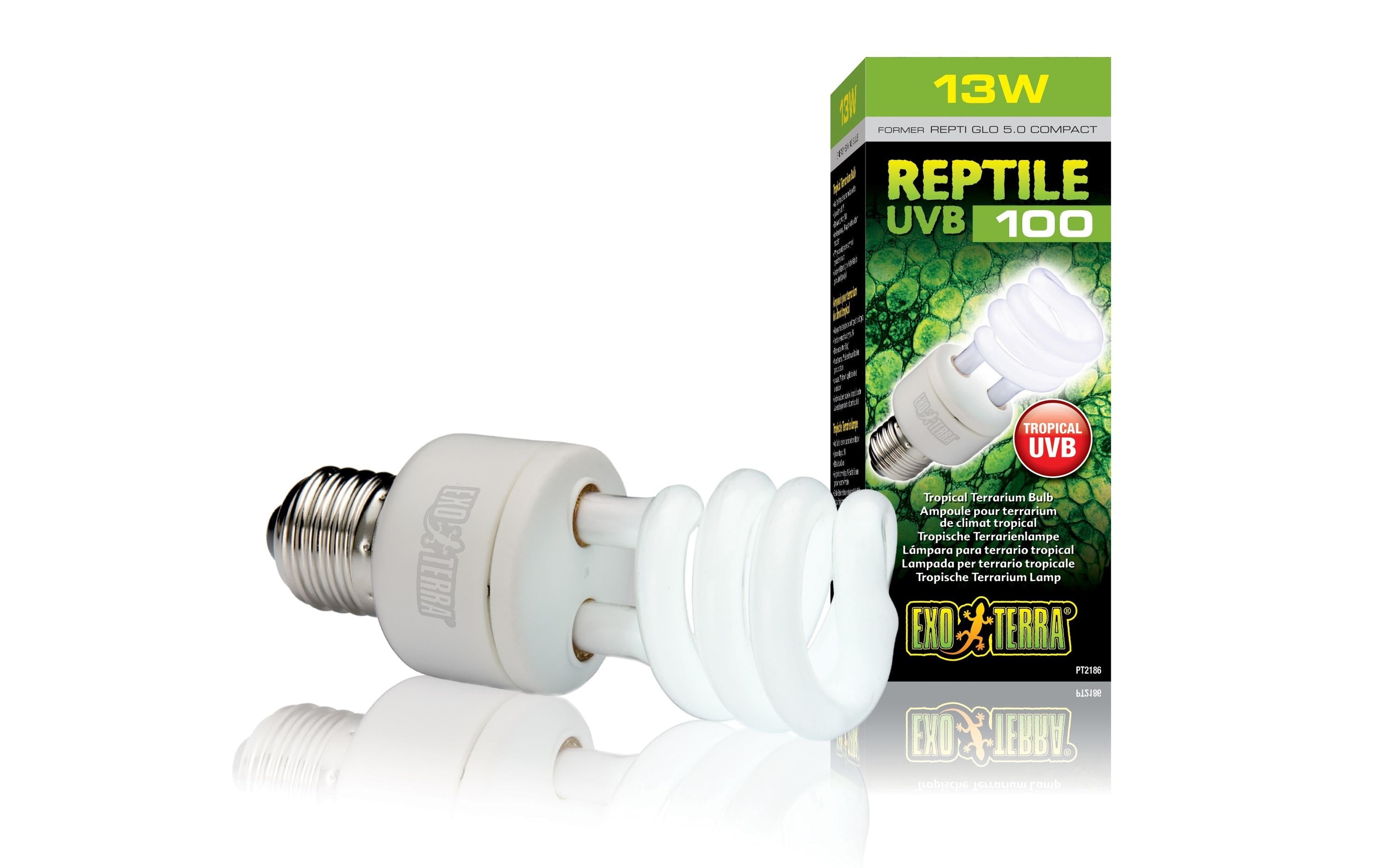 Exo Terra Terrarienlampe Reptile UVB100 E27, 13W, 15.4 cm